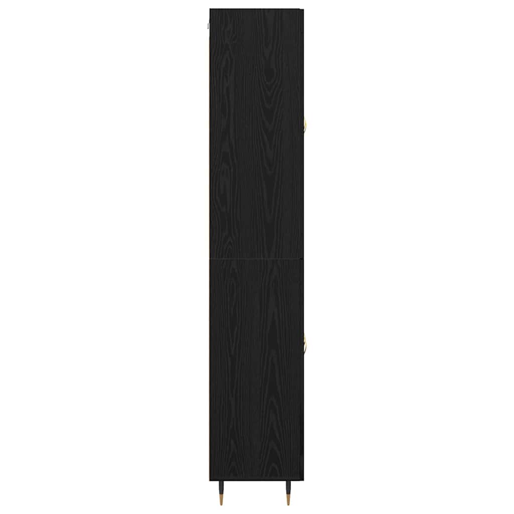 Highboard 2 pcs Sort eg Konstrueret træ