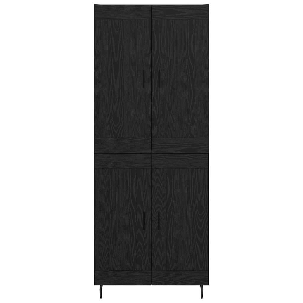 Highboard 2 pcs Sort eg Konstrueret træ