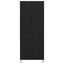Highboard med skuffe 2 pcs Sort eg Konstrueret træ og glas