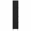 Highboard med skuffe 2 pcs Sort eg Konstrueret træ og glas