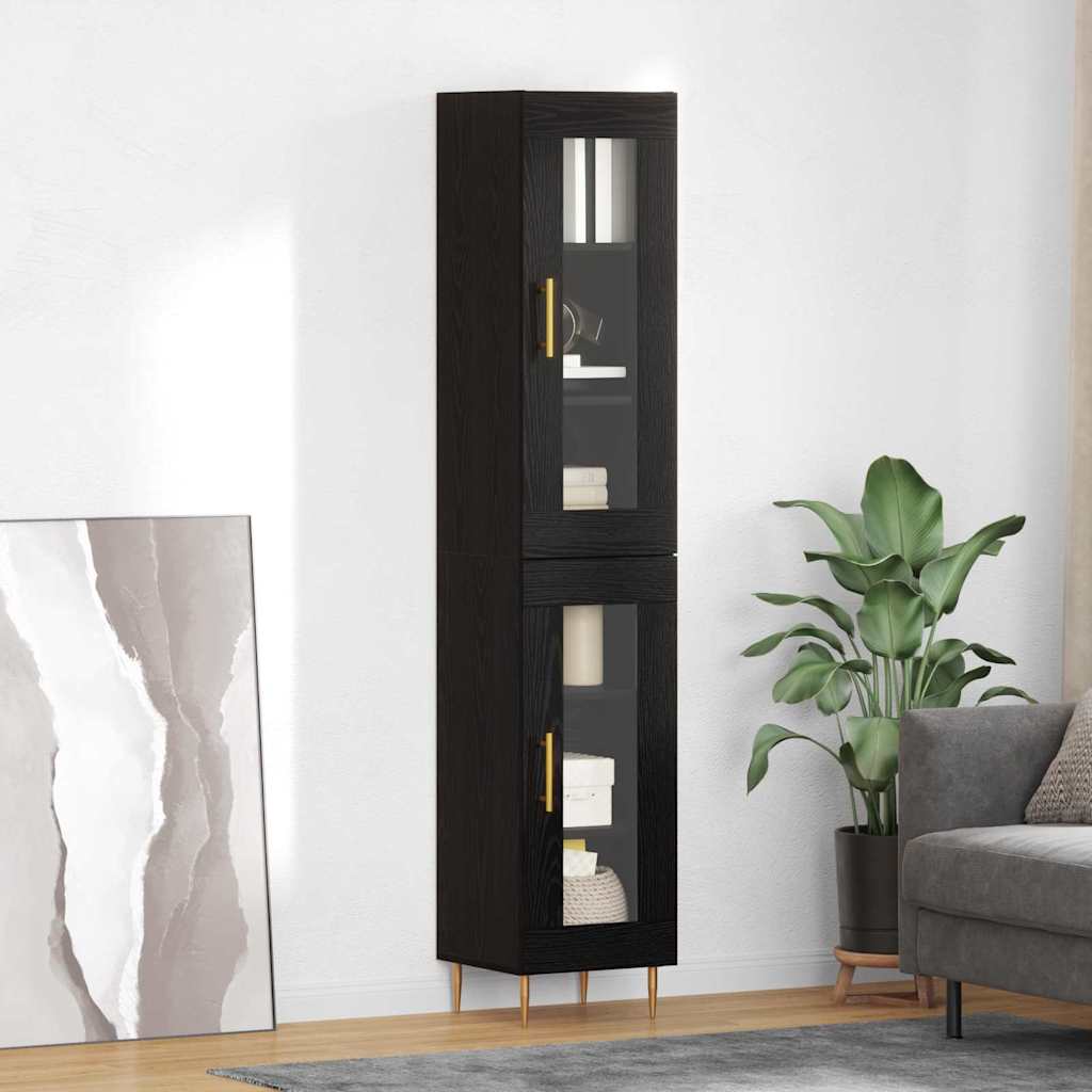 Highboard 2 pcs Sort eg Glas