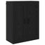 Highboard med skuffe 2 pcs Sort eg Konstrueret træ