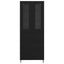 Highboard med skuffe 2 pcs Sort eg Konstrueret træ