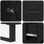 Highboard med skuffe 2 pcs Sort eg Konstrueret træ