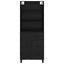 Highboard med skuffe 2 pcs Sort eg Konstrueret træ