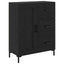 Highboard med skuffe 2 pcs Sort eg Konstrueret træ