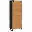 Highboard med skuffe 2 pcs Sort eg Ingeniørtræ og glas