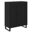 Highboard med skuffe 2 pcs Sort eg Konstrueret træ