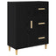 Highboard med skuffe Sort eg 34,5 x 34 x 180 cm Konstrueret træ