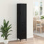 Highboard med skuffe Sort eg 34,5 x 34 x 180 cm Konstrueret træ