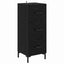 Highboard med skuffe Sort eg 34,5 x 34 x 180 cm Konstrueret træ