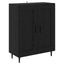 Highboard Sort eg 69,5 x 34 x 180 cm Ingeniørtræ og glas