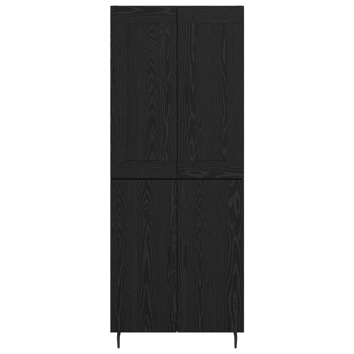 Highboard 2 pcs Sort eg Konstrueret træ