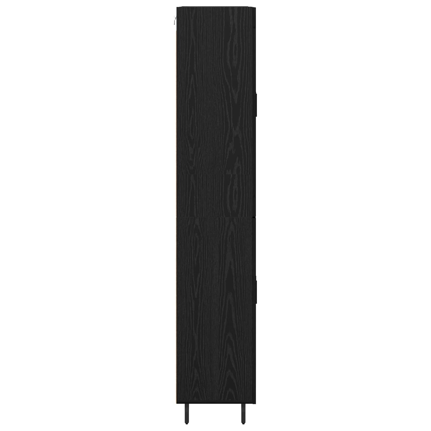 Highboard 2 pcs Sort eg Konstrueret træ