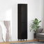 Highboard med skuffe Sort eg 34,5 x 34 x 180 cm Konstrueret træ