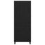 Highboard 2 pcs Sort eg 69,5 x 34 x 180 cm Ingeniørtræ og glas
