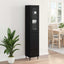 Highboard med skuffe Sort eg 34,5 x 34 x 180 cm Konstrueret træ