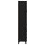 Highboard med skuffe Sort eg 69,5 x 34 x 180 cm Konstrueret træ
