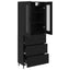 Highboard 2 stk. Sort eg 69,5 x 34 x 180 cm Konstrueret træ