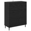 Highboard 2 stk. Sort eg 69,5 x 34 x 180 cm Konstrueret træ