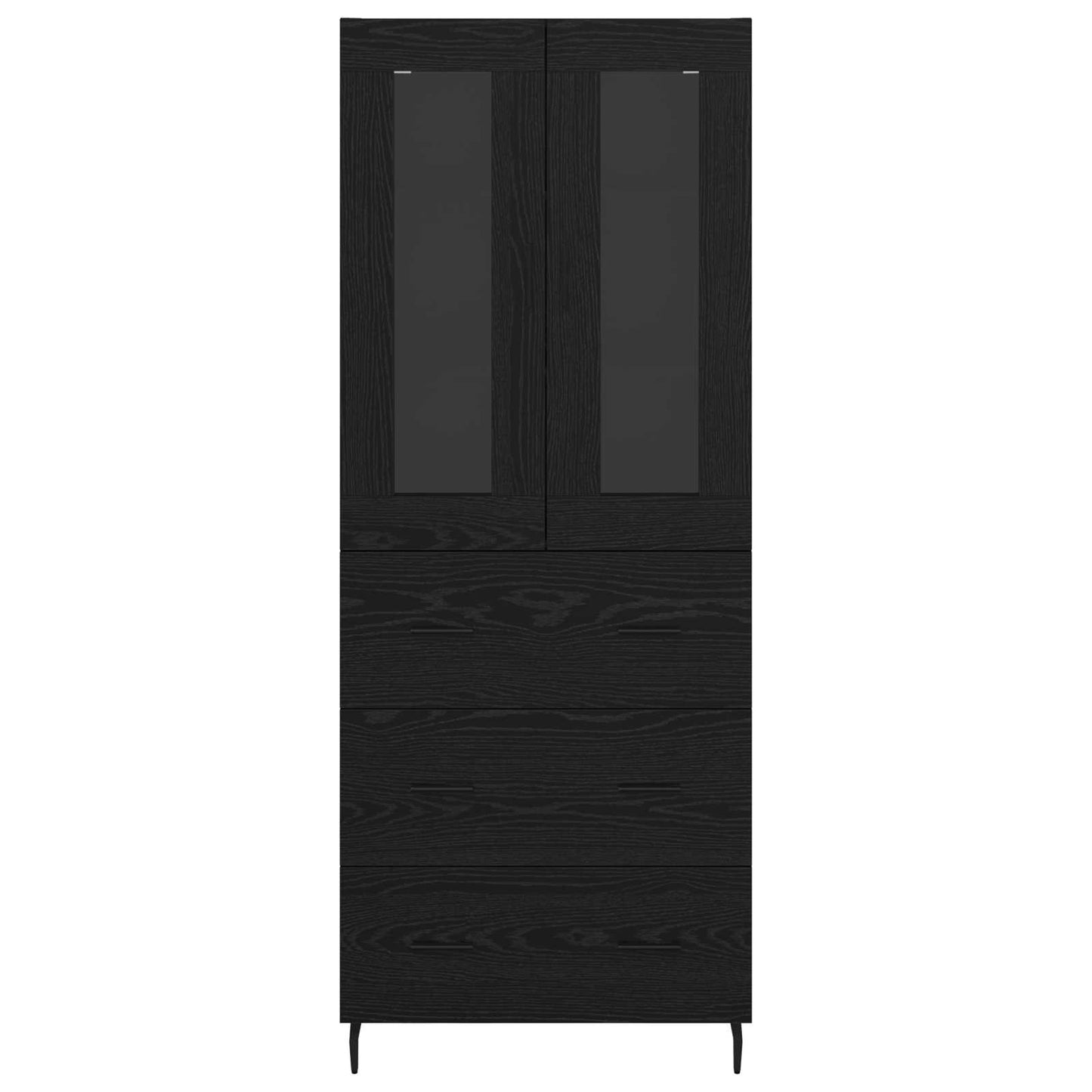 Highboard 2 stk. Sort eg 69,5 x 34 x 180 cm Konstrueret træ