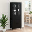 Highboard 2 stk. Sort eg 69,5 x 34 x 180 cm Konstrueret træ