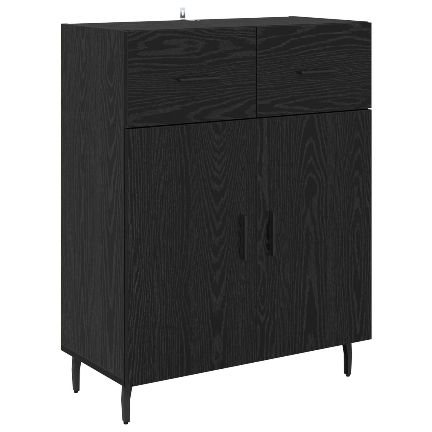 Highboard 2 stk. Sort eg 69,5 x 34 x 180 cm Konstrueret træ