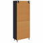 Highboard 2 stk. Sort eg 69,5 x 34 x 180 cm Konstrueret træ