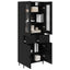 Highboard 2 stk. Sort eg 69,5 x 34 x 180 cm Konstrueret træ