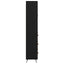 Highboard med skuffe Sort eg 69,5 x 34 x 180 cm Konstrueret træ
