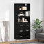 Highboard Sort eg 69,5 x 32,5 x 180 cm Konstrueret træ