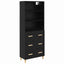 Highboard Sort eg 69,5 x 32,5 x 180 cm Konstrueret træ