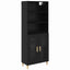 Highboard Sort eg 69,5 x 32,5 x 180 cm Konstrueret træ