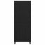 Highboard 2 pcs Sort eg 69,5 x 34 x 180 cm Ingeniørtræ og glas