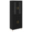 Highboard 2 pcs Sort eg Konstrueret træ