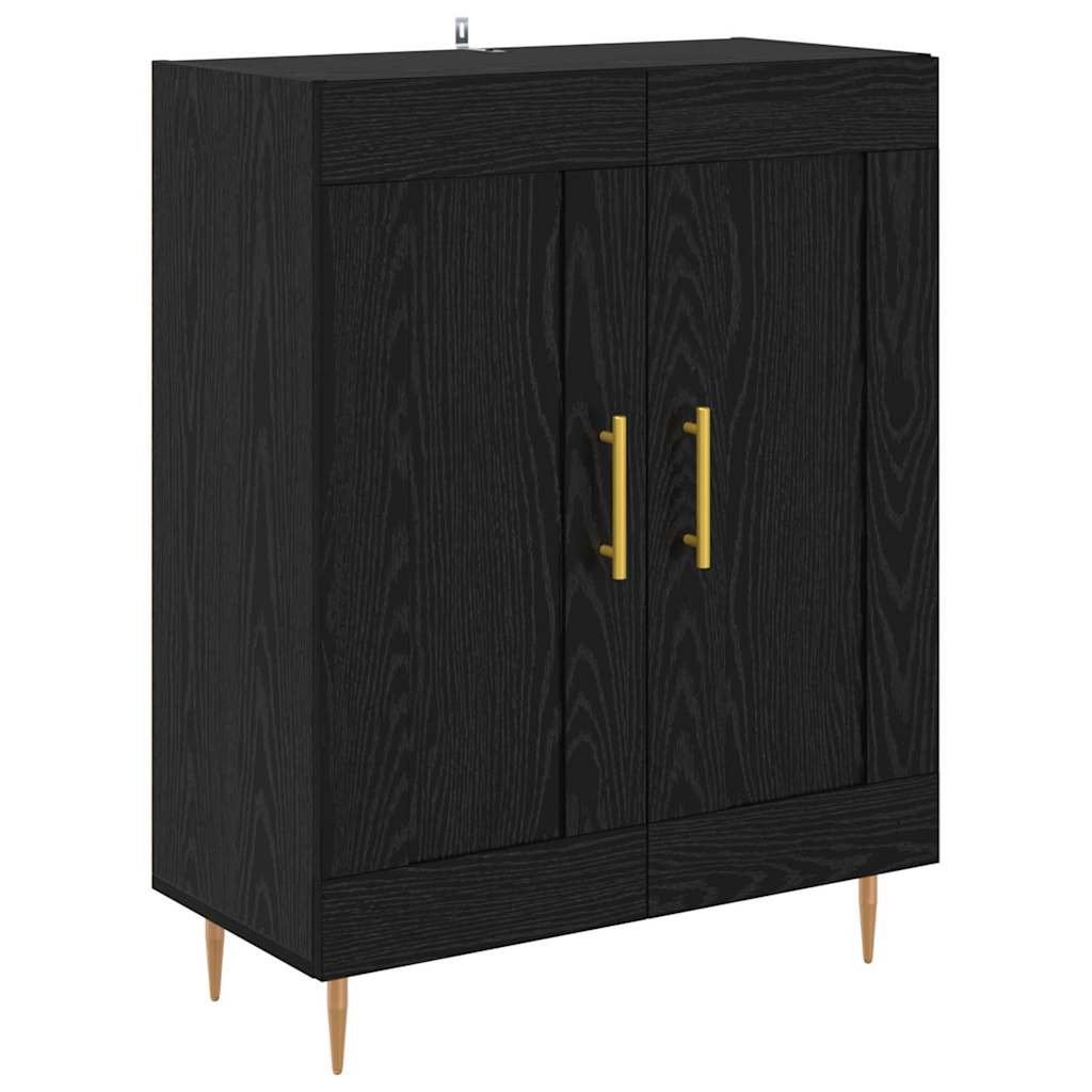 Highboard 2 pcs Sort eg Konstrueret træ