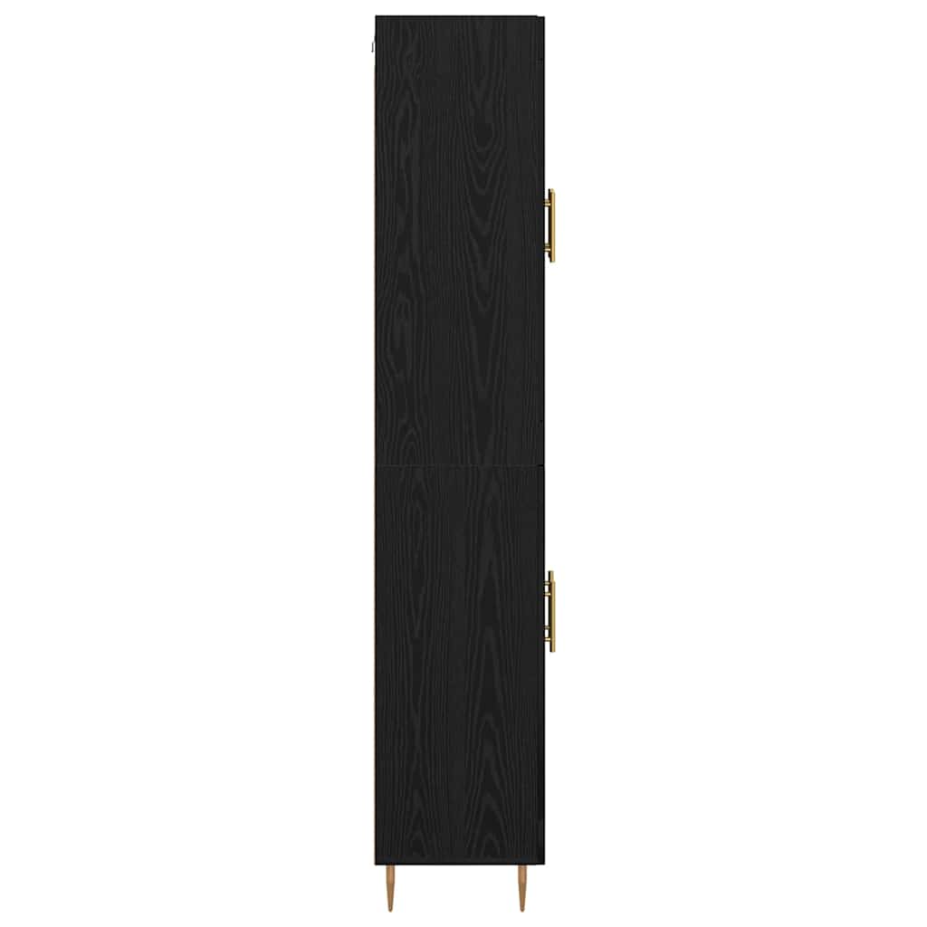 Highboard 2 pcs Sort eg Konstrueret træ