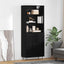 Highboard med skuffe 2 pcs Sort eg Konstrueret træ