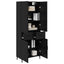 Highboard Sort eg 69,5 x 34 x 180 cm Konstrueret træ