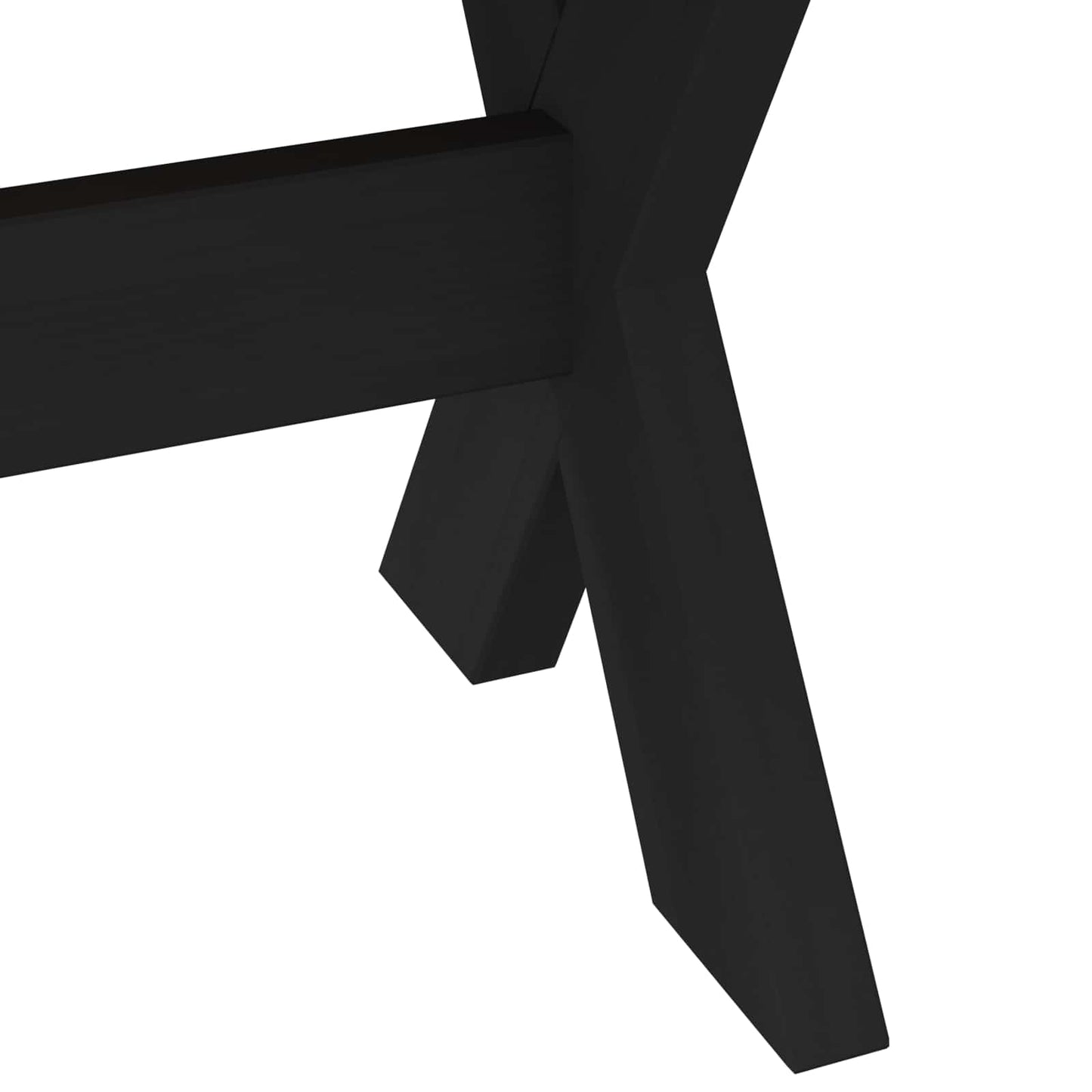 Spisebænk NOAIN 180 x 41 x 45 cm Massivt fyrretræ Sort