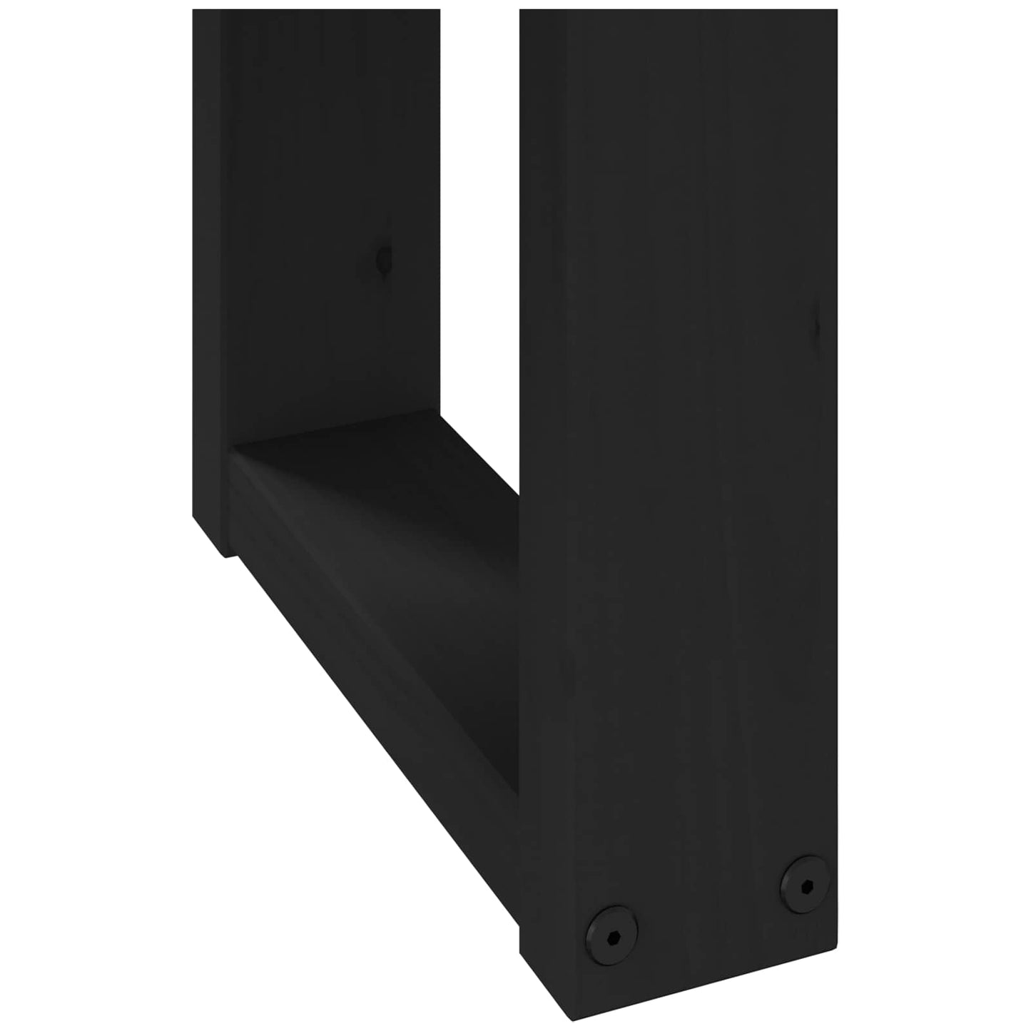 Spisebænk NOAIN 160 x 41 x 45 cm Massivt fyrretræ Sort