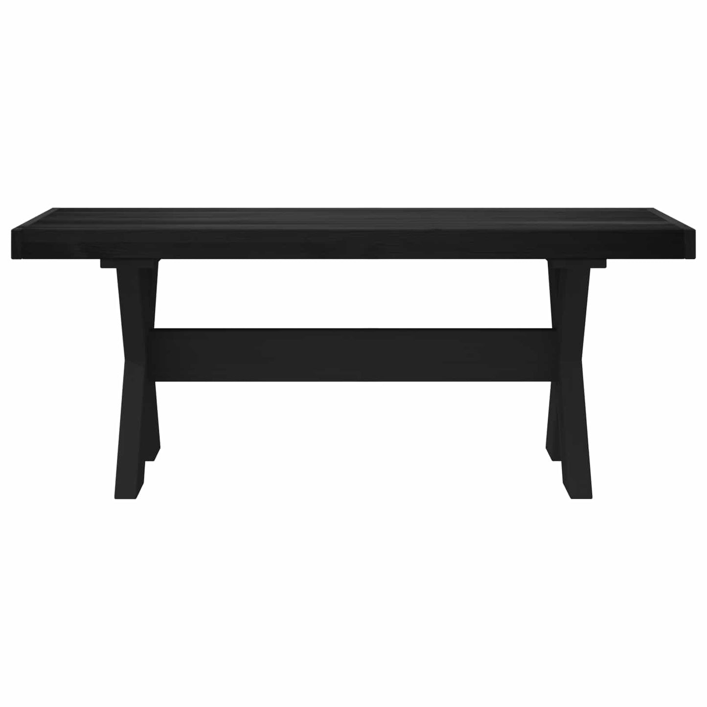 Spisebænk NOAIN 120 x 41 x 45 cm Massivt fyrretræ Sort