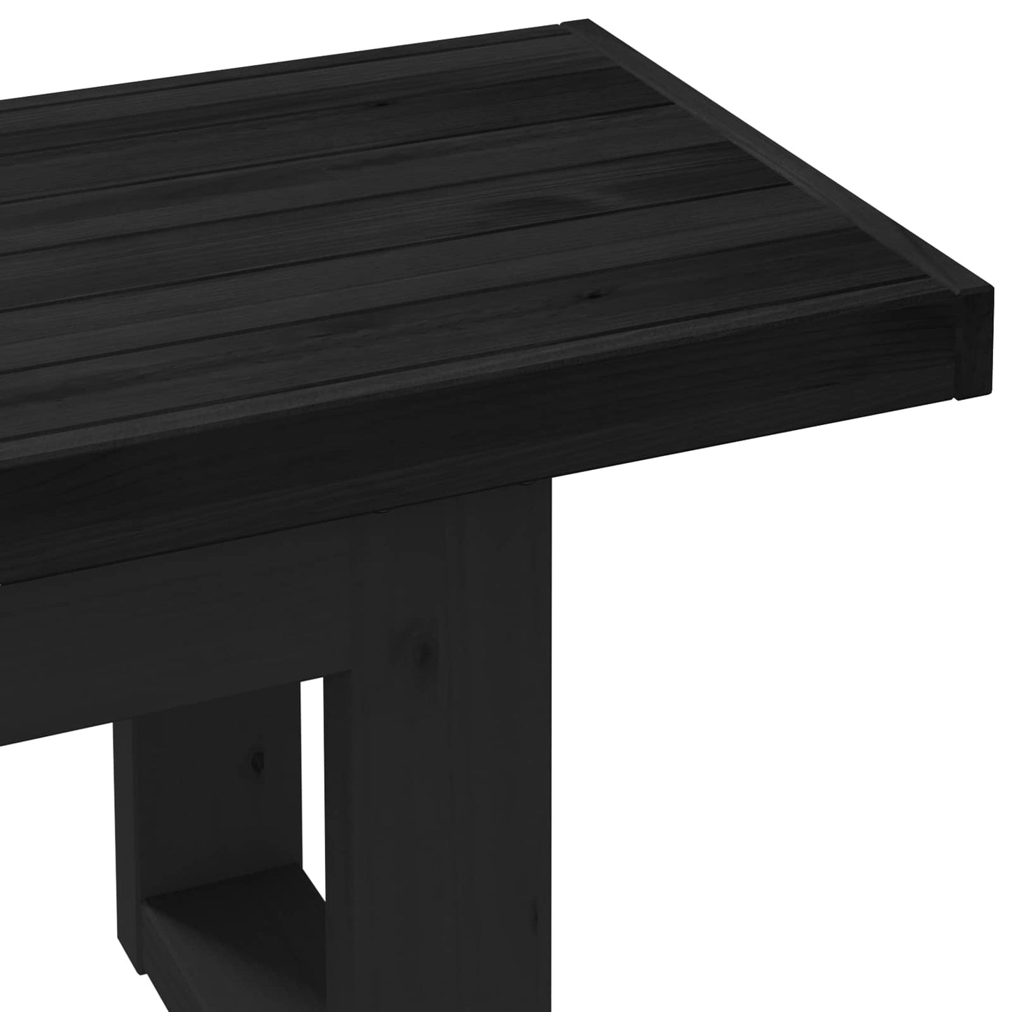 Spisebænk NOAIN 120 x 41 x 45 cm Massivt fyrretræ Sort