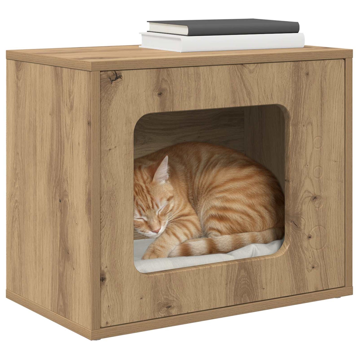 Kat Hus Artisan eg 51 x 30 x 42,5 cm Konstrueret træ