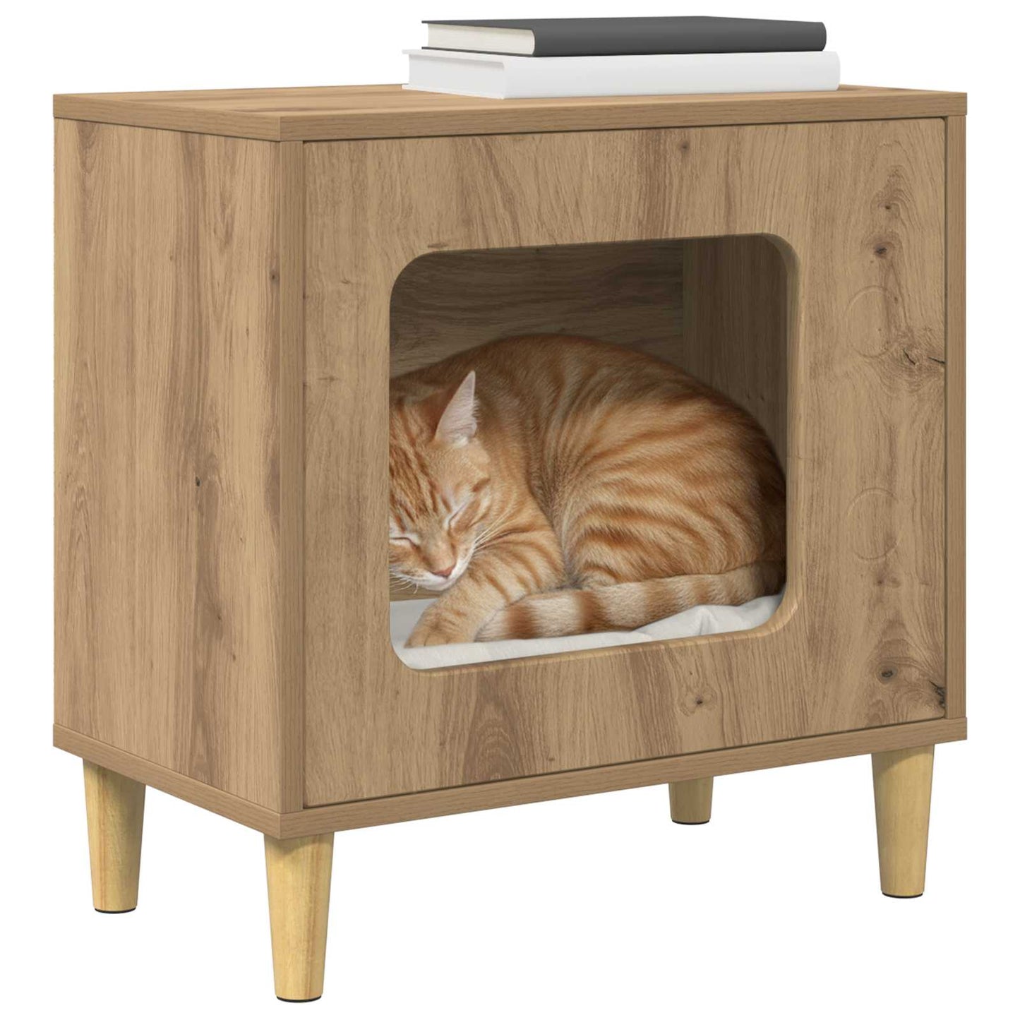 Kat Hus Artisan eg 51 x 30 x 52 cm Konstrueret træ