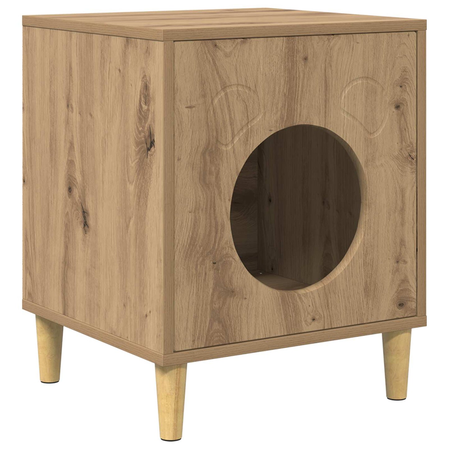 Kat Hus Artisan eg 42,5 x 40 x 53 cm Konstrueret træ