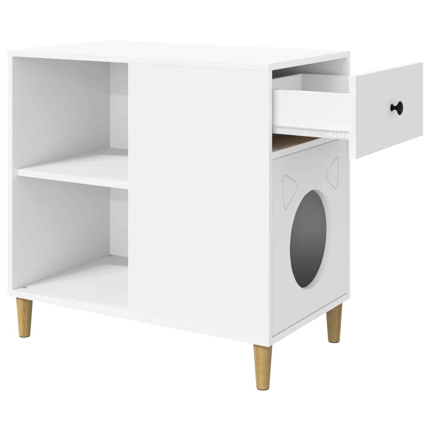 Kat Hus Hvid 72 x 42.5 x 70 cm Konstrueret træ
