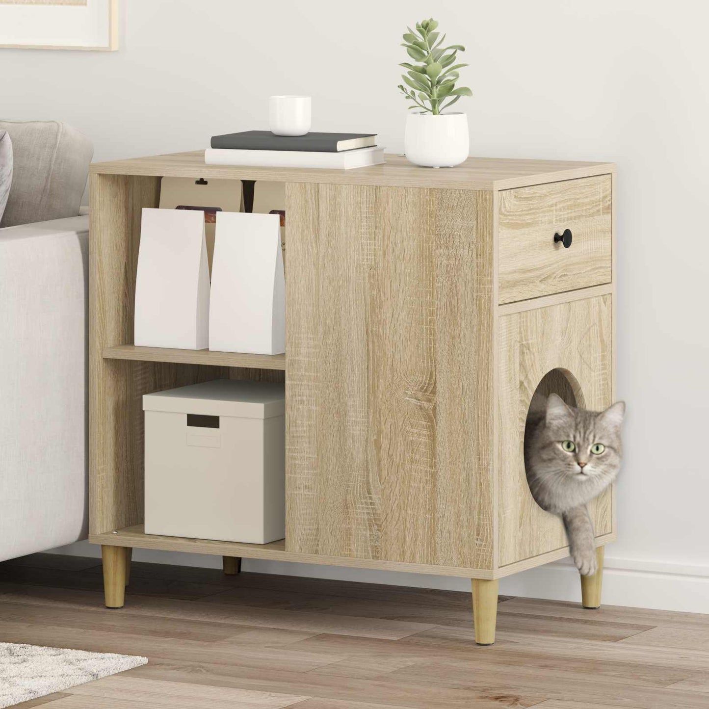 Kat Hus Sonoma 72 x 42.5 x 70 cm Konstrueret træ