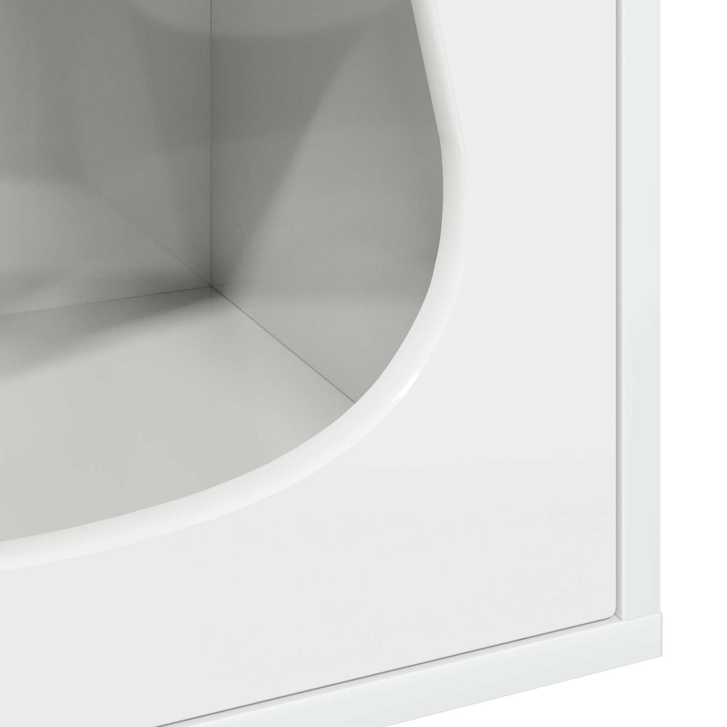 Kat Hus Gloss Hvid 42,5 x 40 x 53,5 cm Konstrueret træ