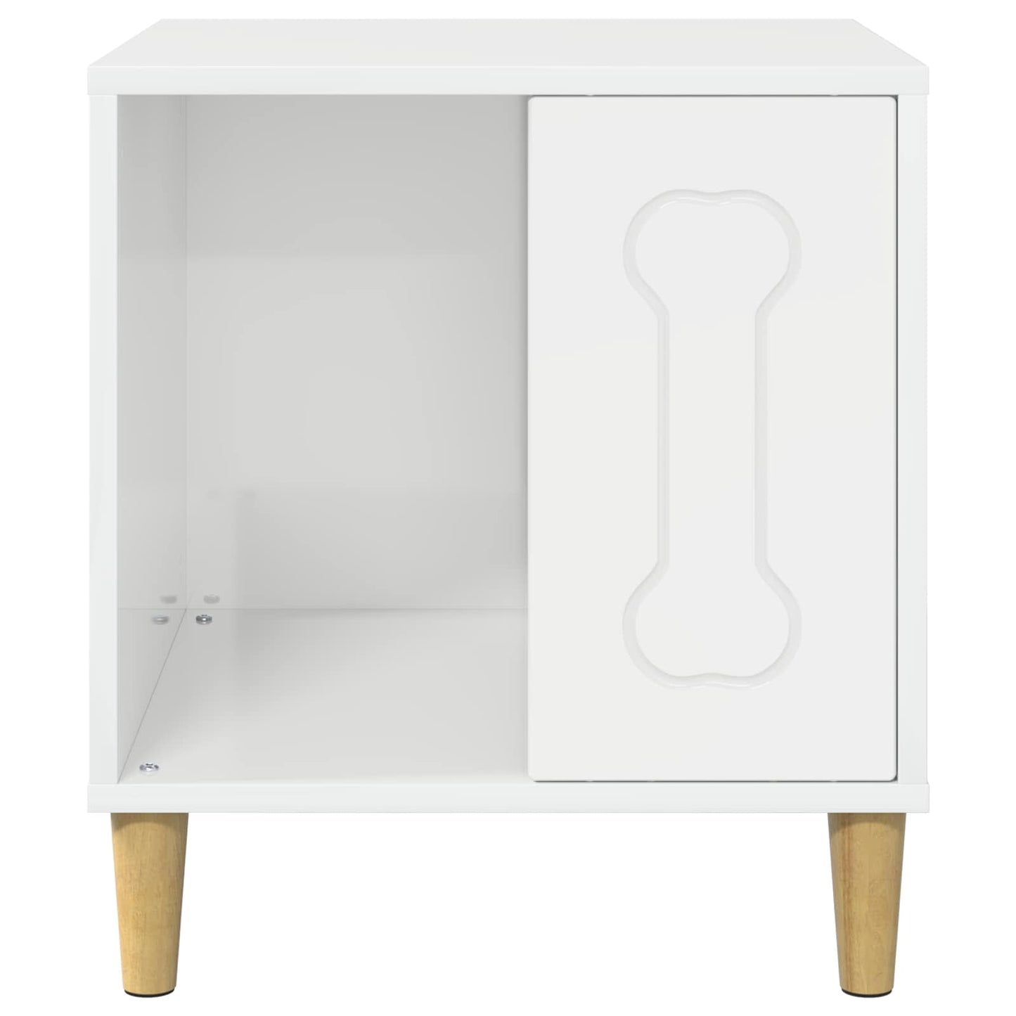 Hundehus Gloss Hvid 44 x 42 x 49 cm Konstrueret træ